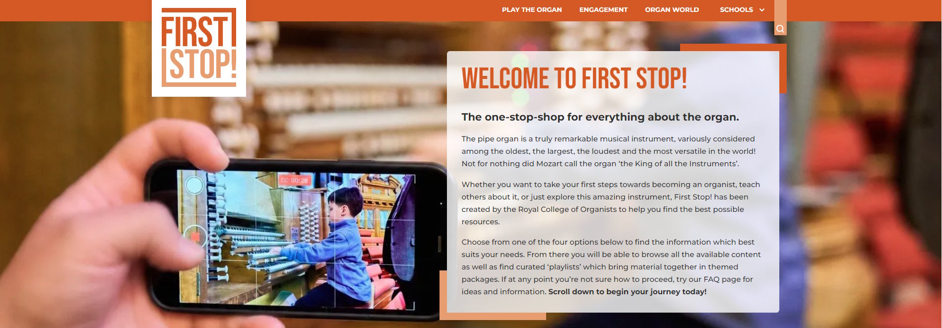 First Stop! home page